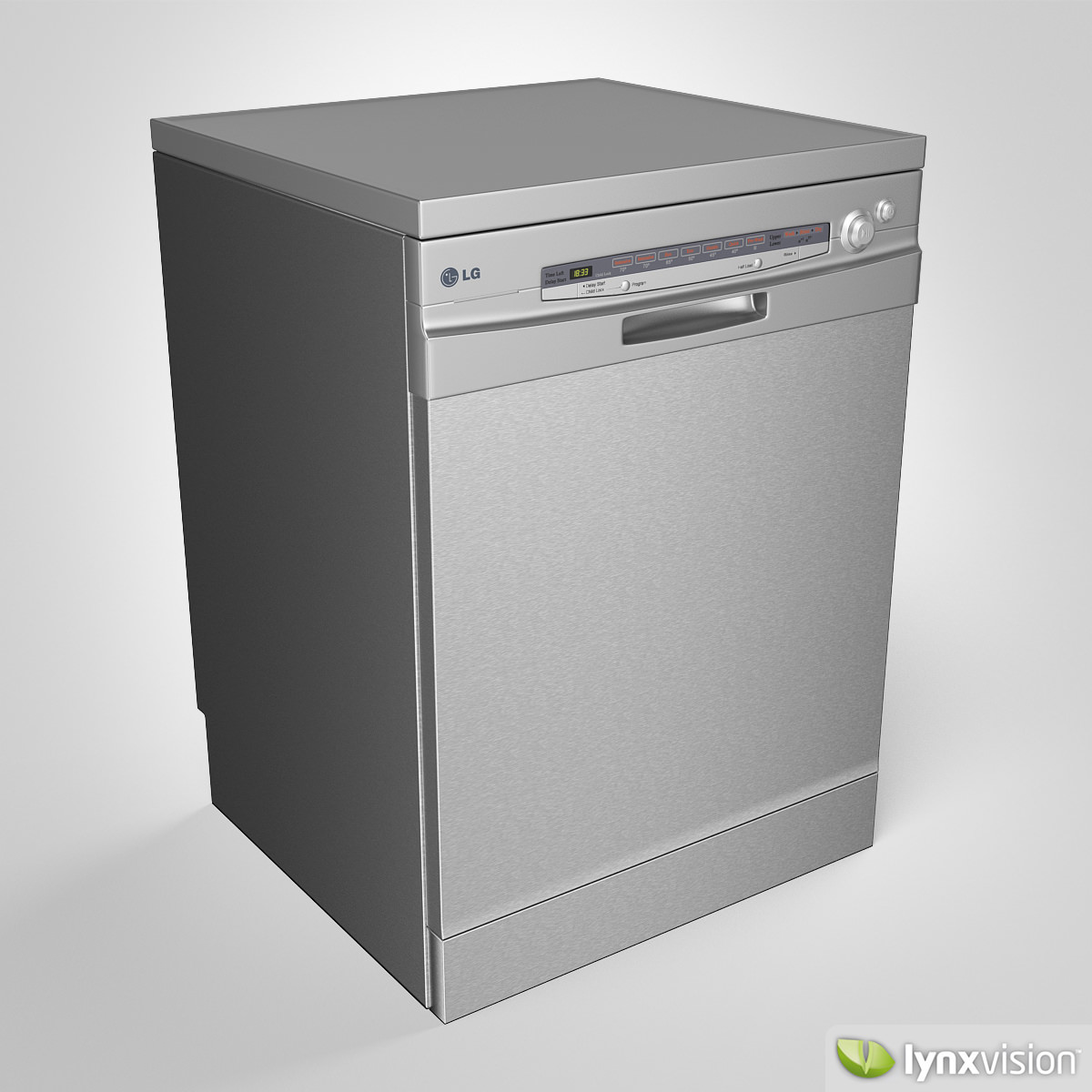 LG Dishwasher 3D Model MAX OBJ FBX