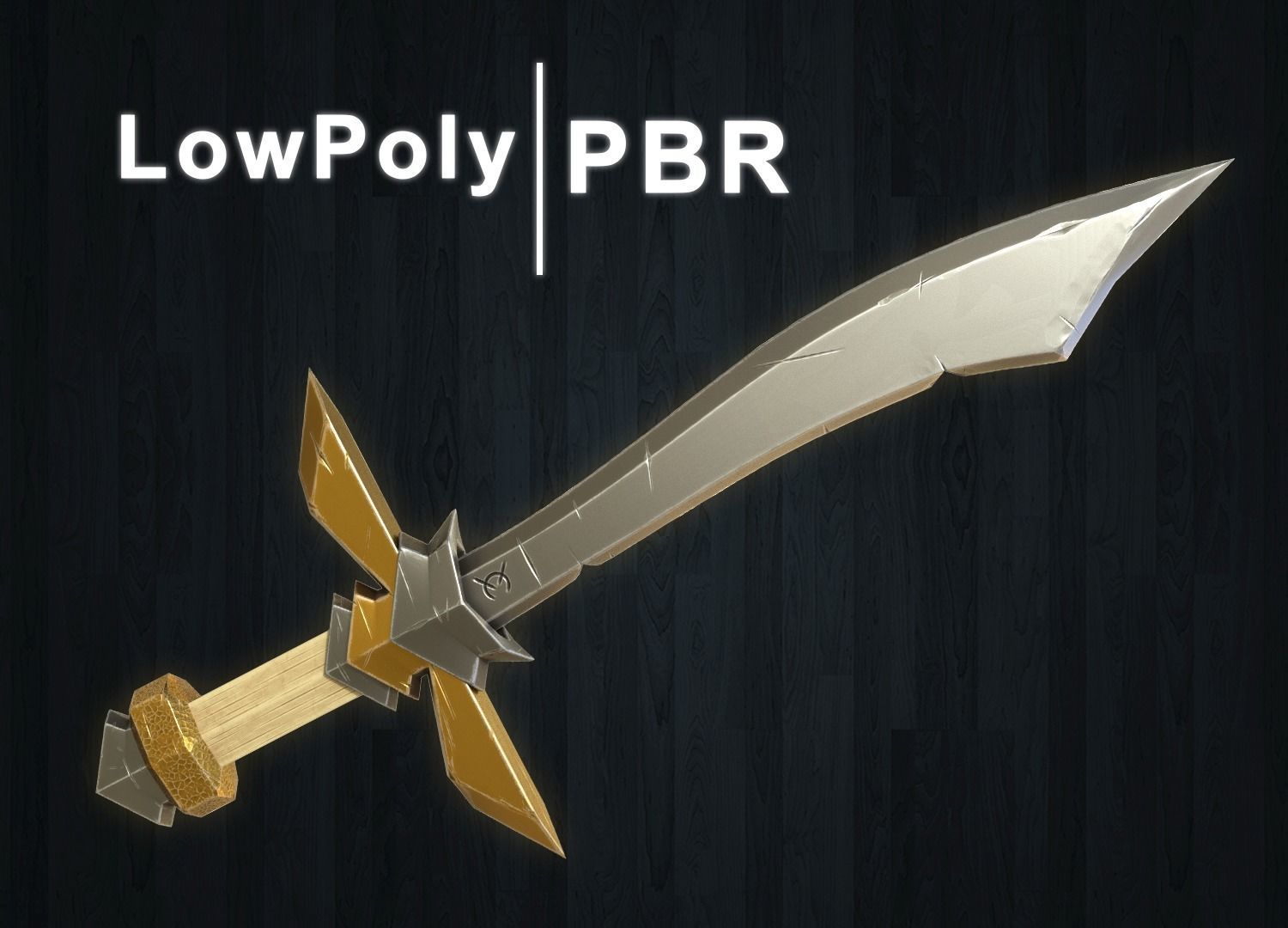 Stylized Sword Low Poly