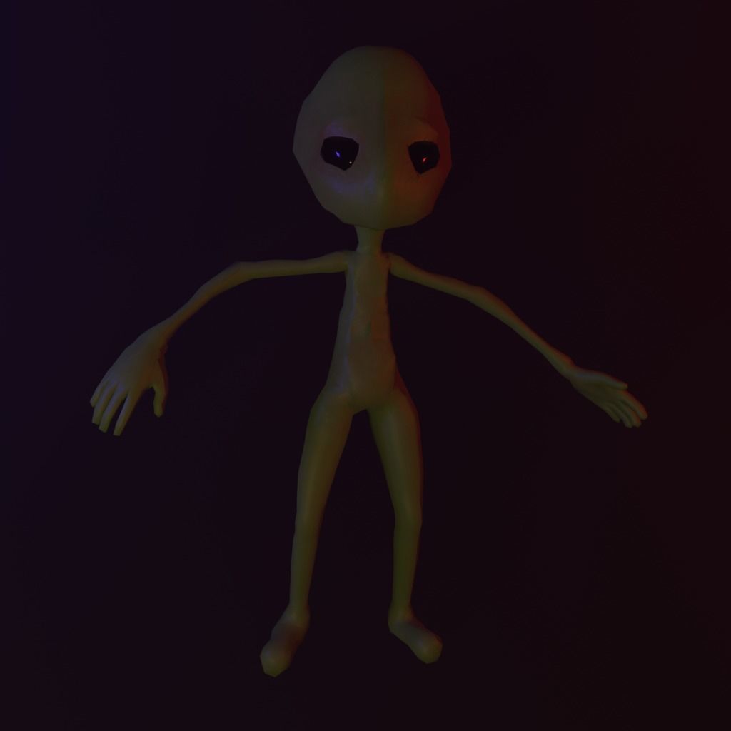 Sci-Fi Alien Rigged and Animated free VR / AR / low-poly 3D model ...