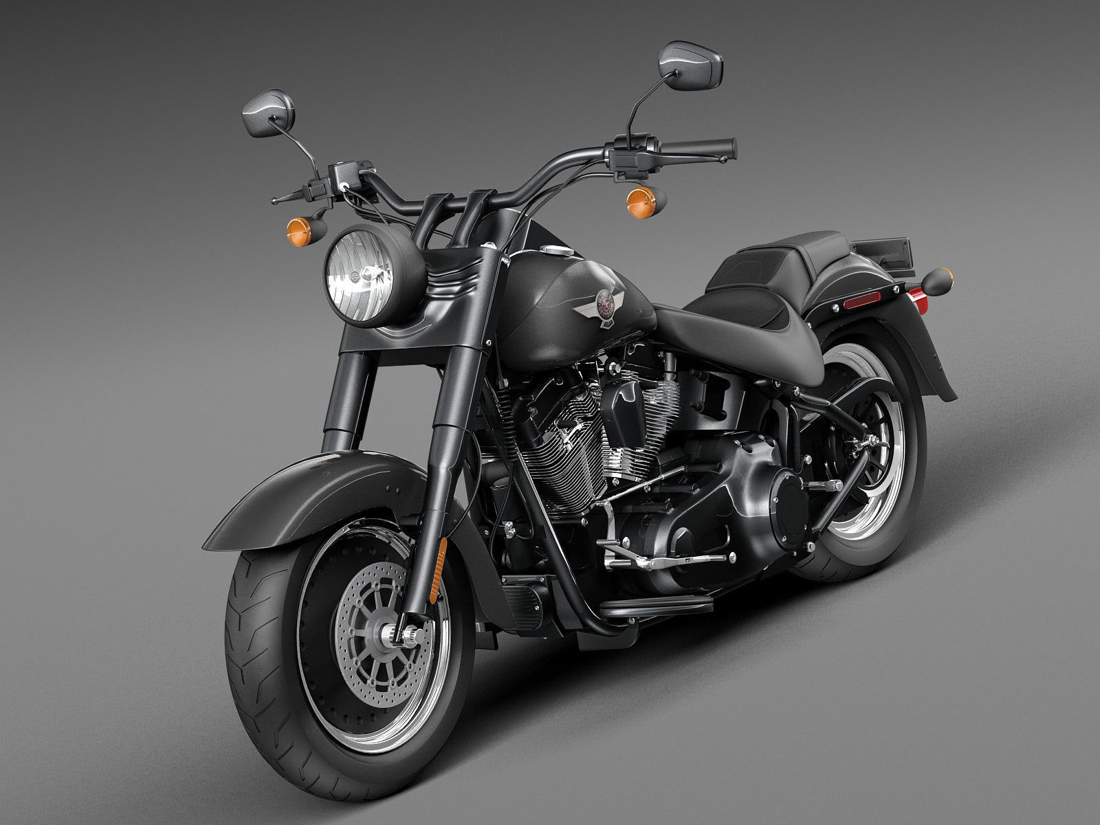 Harley Davidson Fatboy S Black Matt 2016