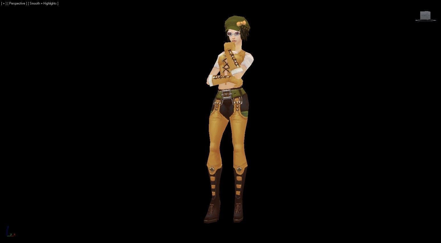 Fashion beauty Low-poly 3D model