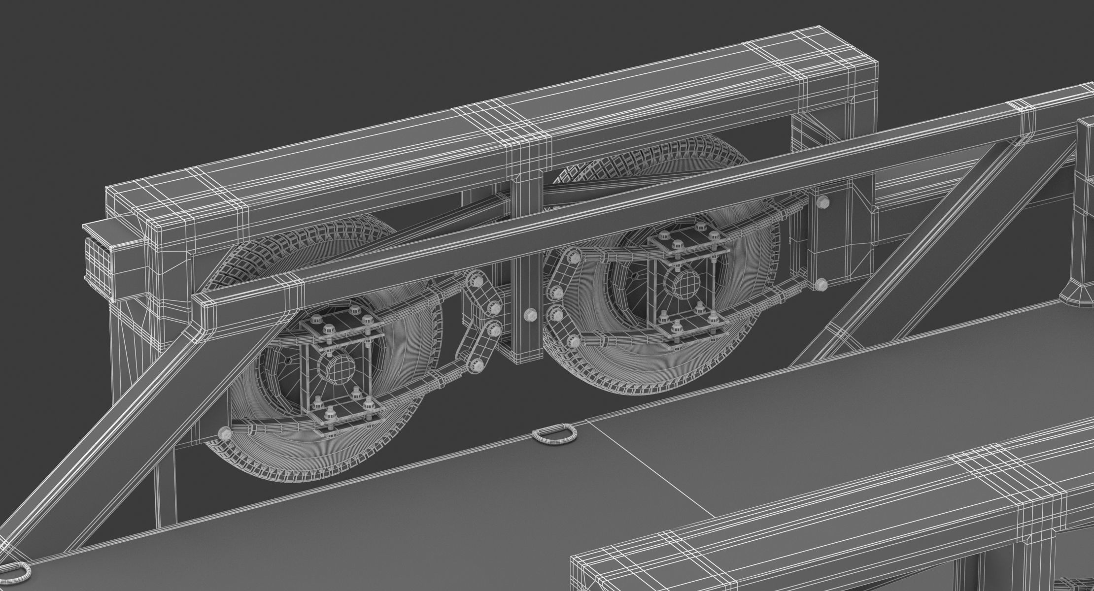 JLG 1014 Flatbed Trailer 3D model CGTrader