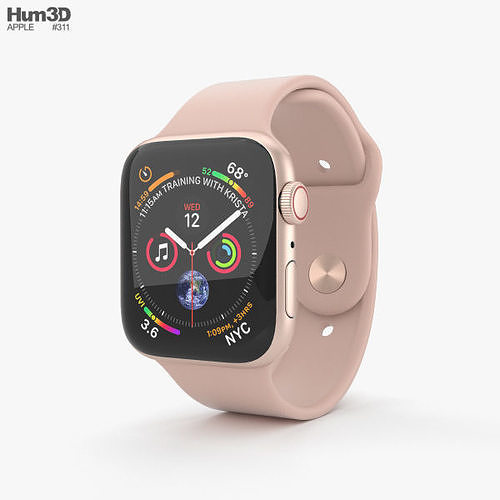 gold and pink sand apple watch