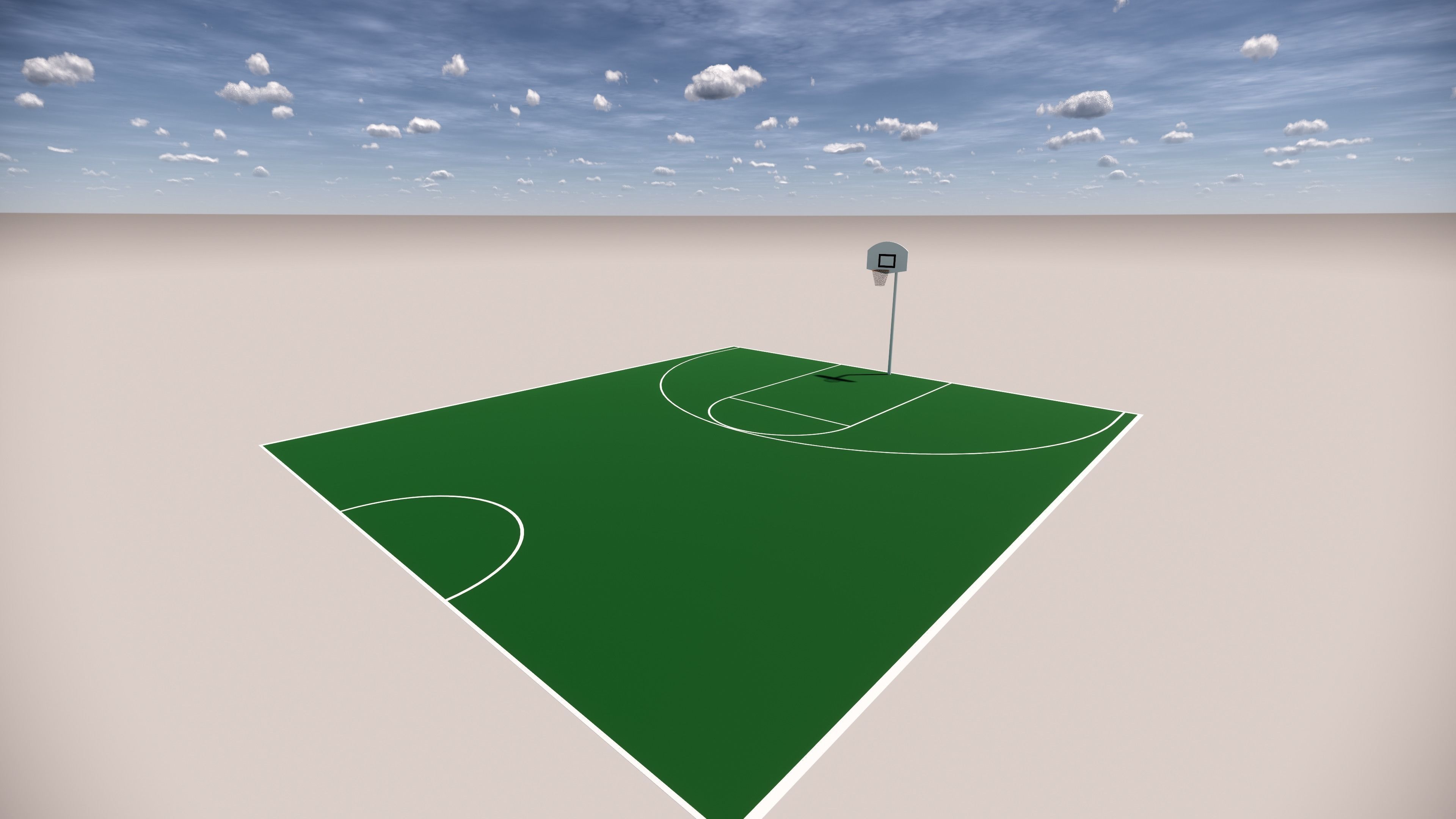 Half Basketball Rendering Parametric Basketball Full and Half Court 3D model | CGTrader