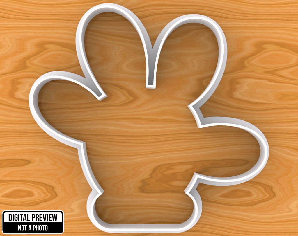 Mickey or Minnie Mouse Hand Cookie Cutter