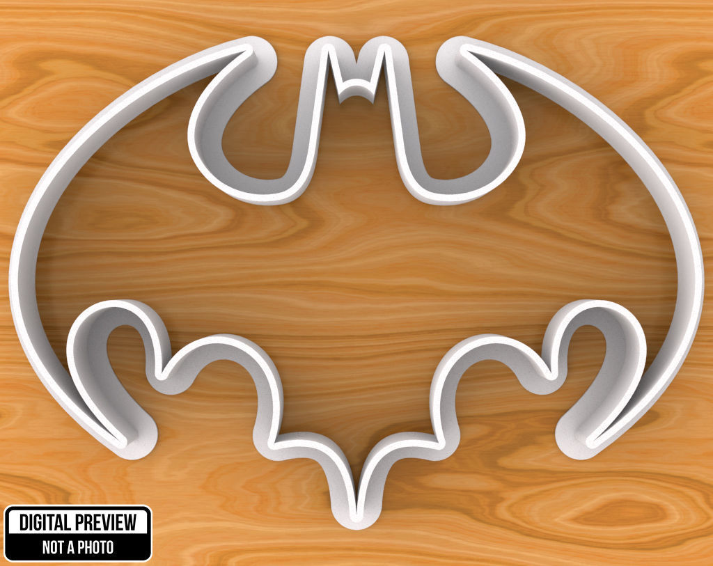 Batman Emblem Cookie Cutter 3D printable model marvel