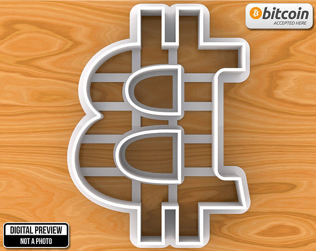 Bitcoin Sign Emblem Logo Cookie Cutter