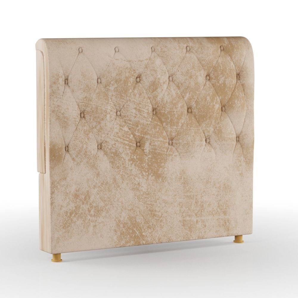 3D Suede Brown Headboard CGTrader