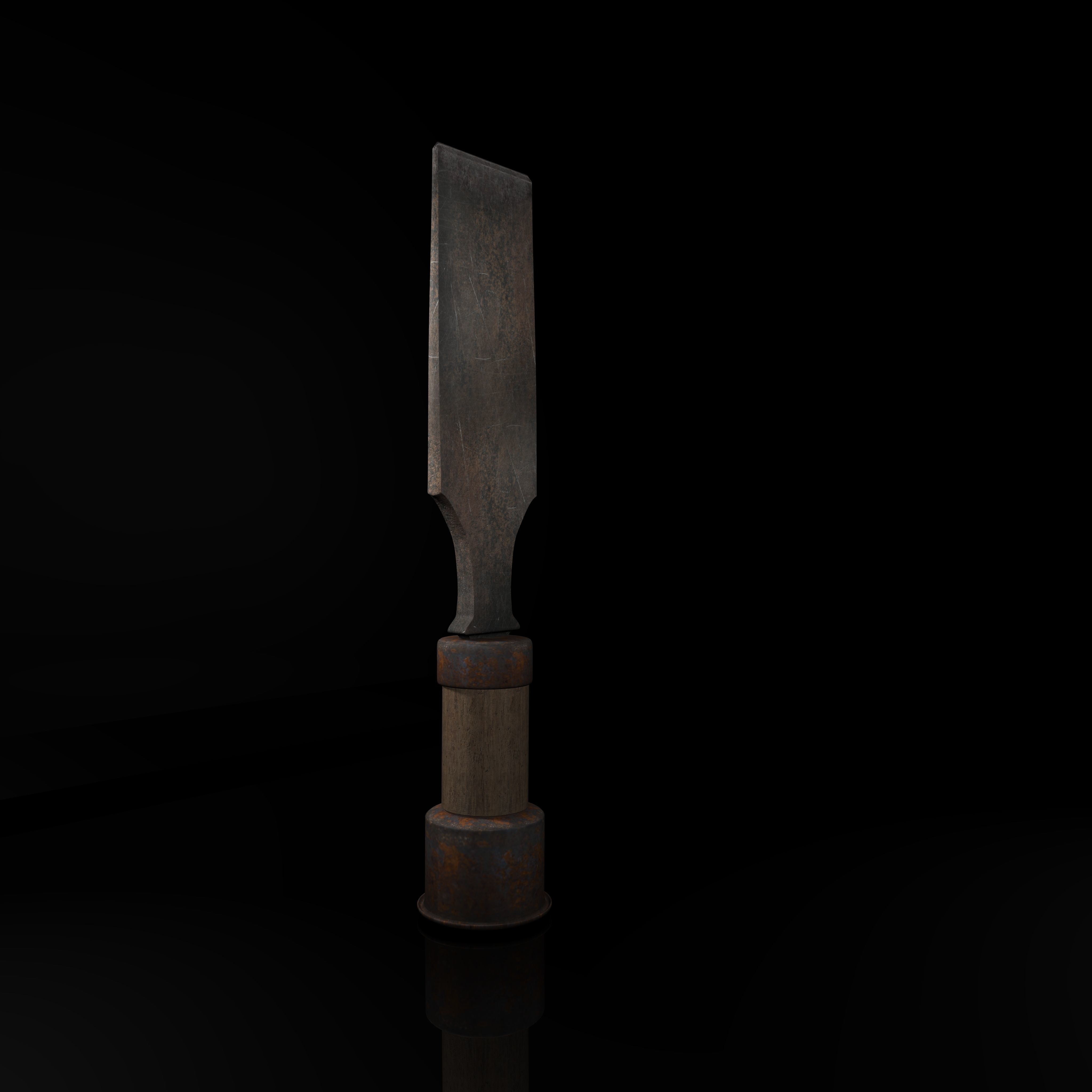 3D old chisel with texture CGTrader