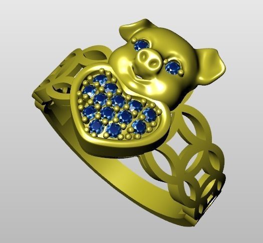 pig rings 3D print model