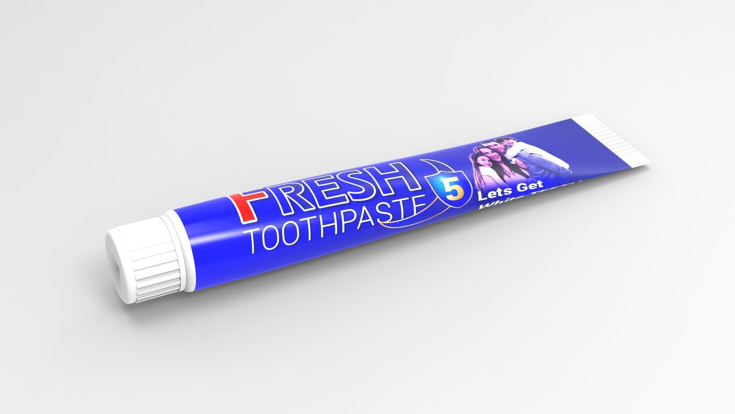 3d plastic toothpaste tube 3D model