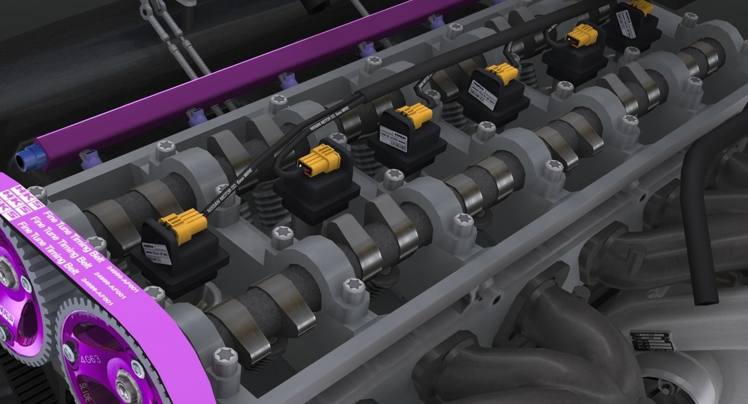 3D model Nissan RB28 Twin Turbo by HKS engine VR / AR / low-poly | CGTrader