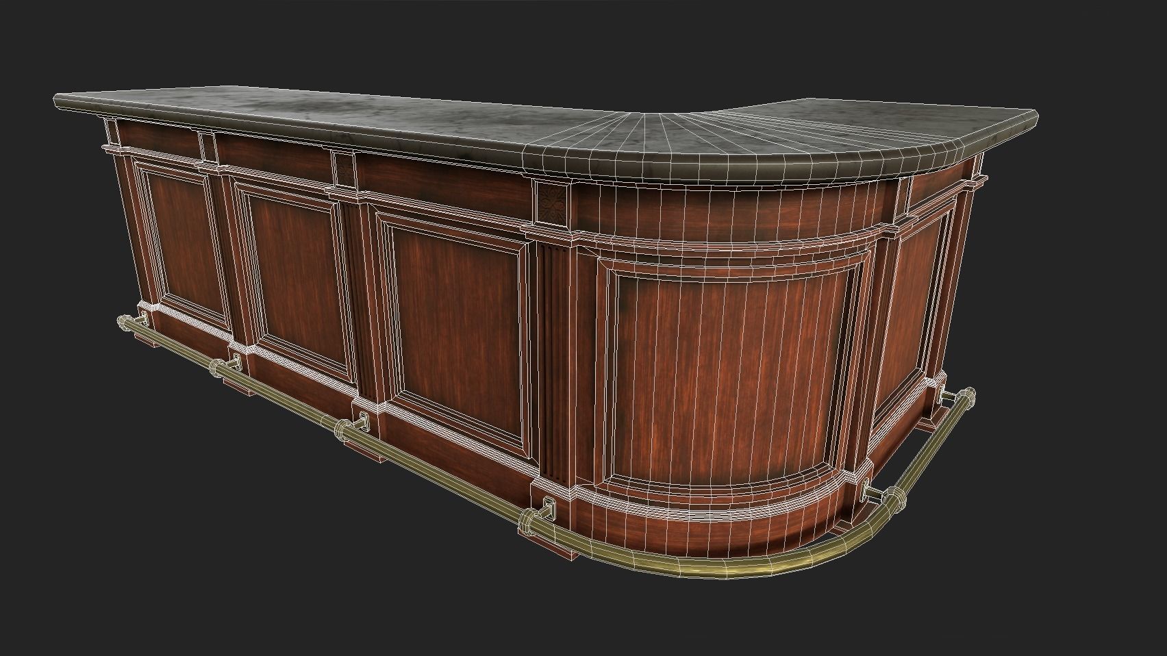 3D model Vintage Bar Table VR / AR / lowpoly CGTrader