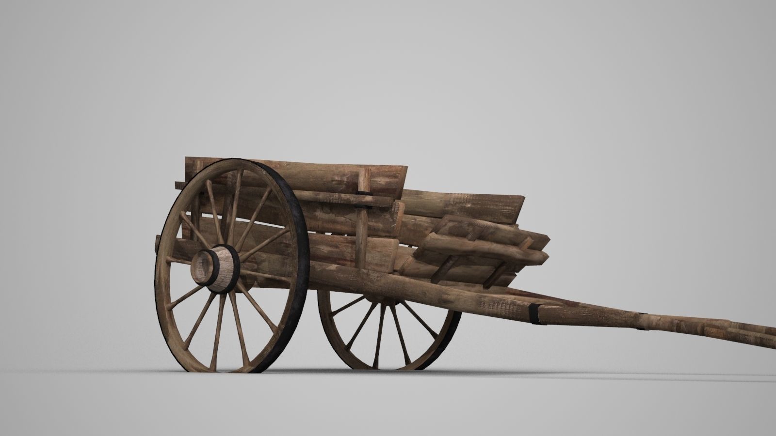 3D model of plank car Low-poly  3D model