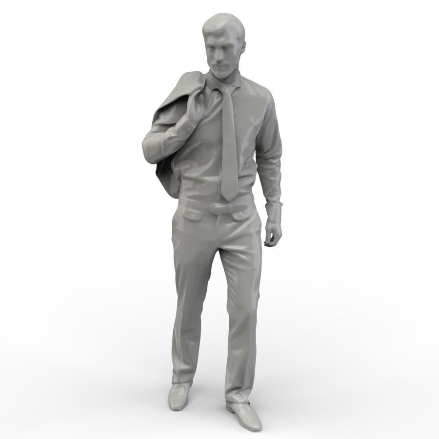 Business Man Low-poly  3D model