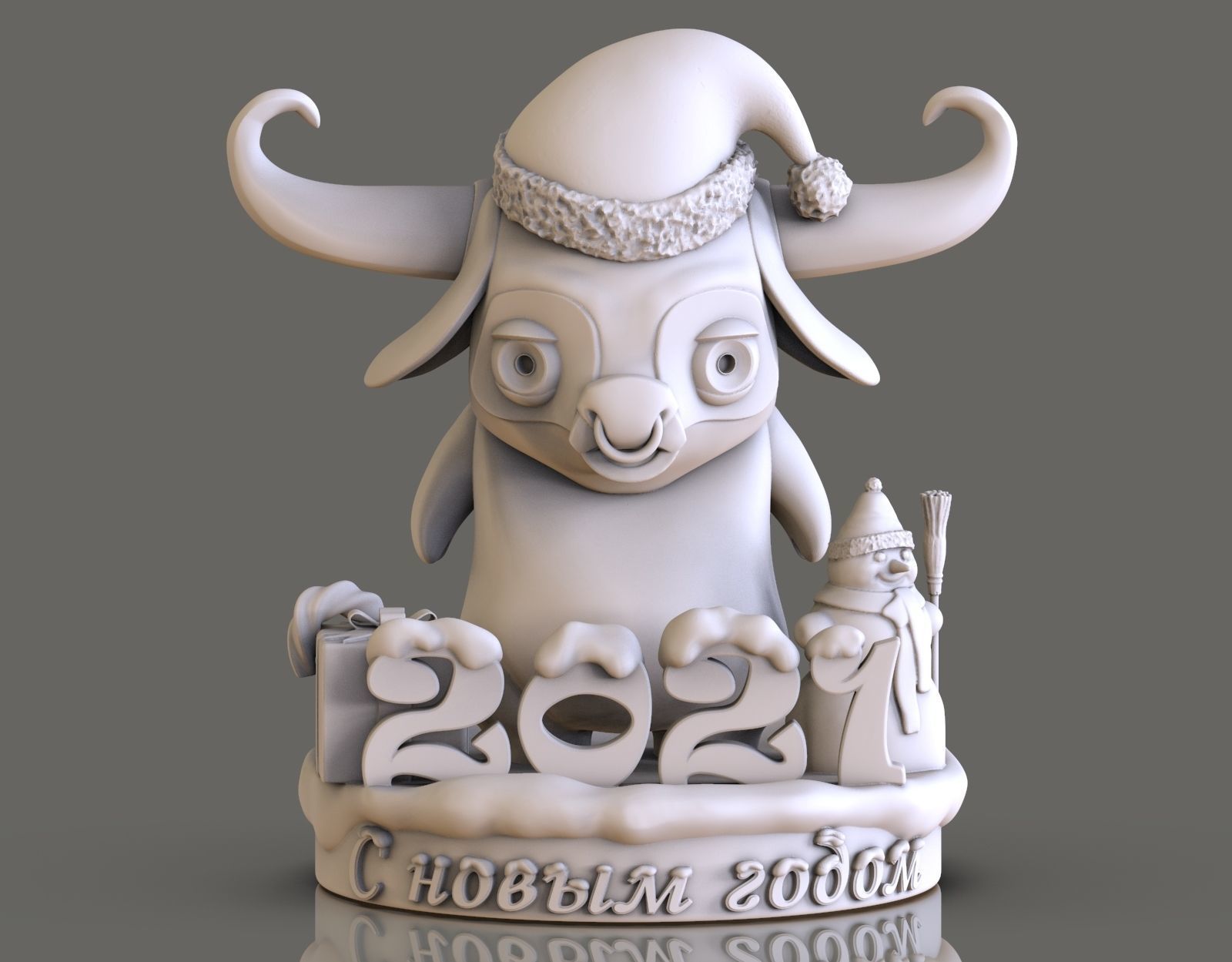 bull as a gift for the new year