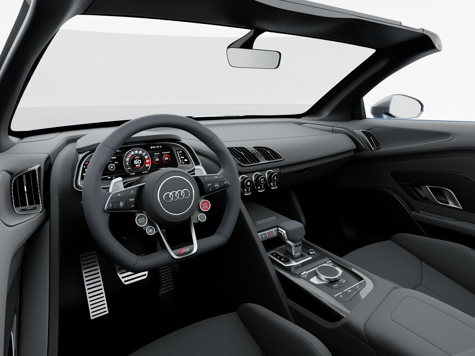 Audi R8 Spyder 2020 DETAILED INTERIOR 3D model | CGTrader