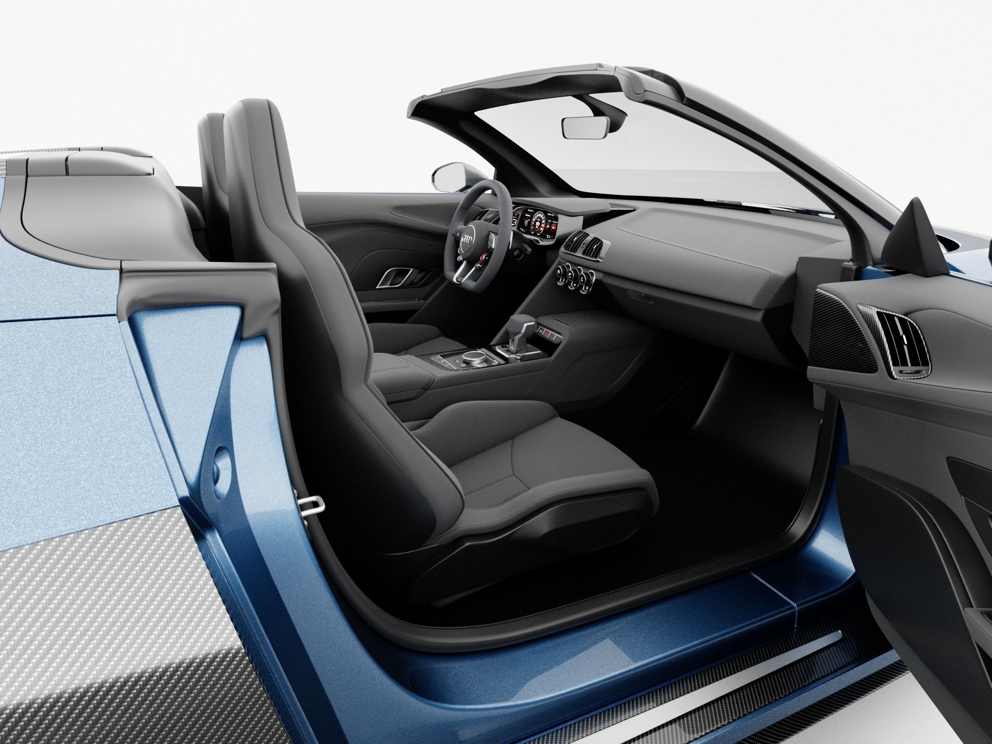 Audi R8 Spyder 2020 DETAILED INTERIOR 3D model | CGTrader
