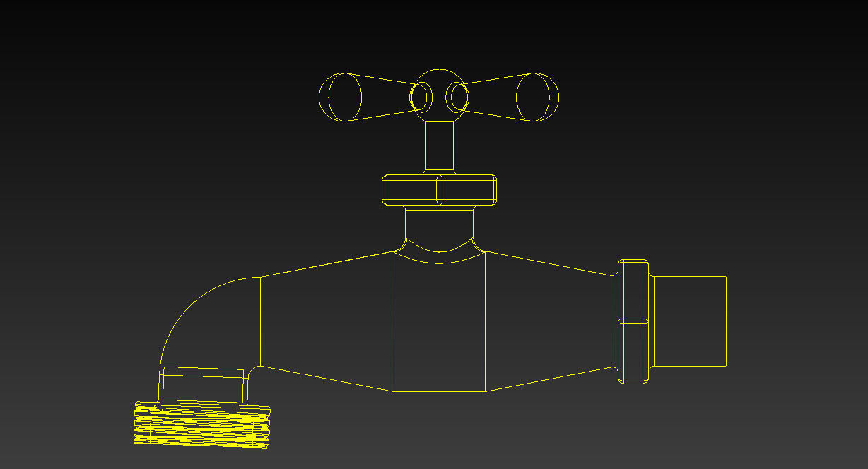 hose bib 3D model CGTrader