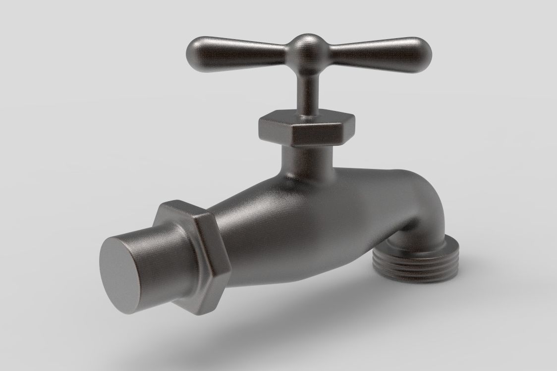 hose bib 3D model CGTrader