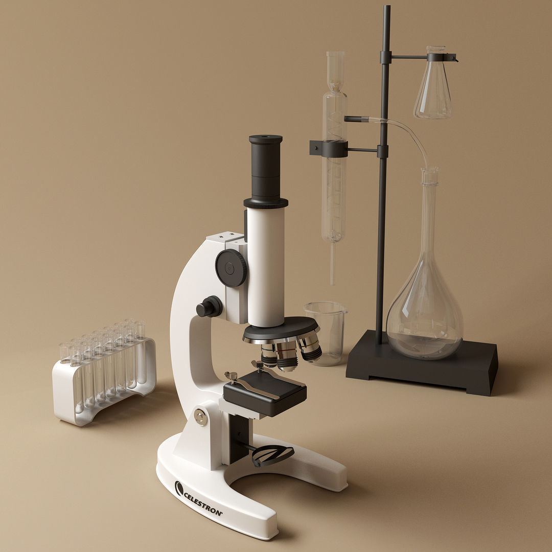 microscope 3D model