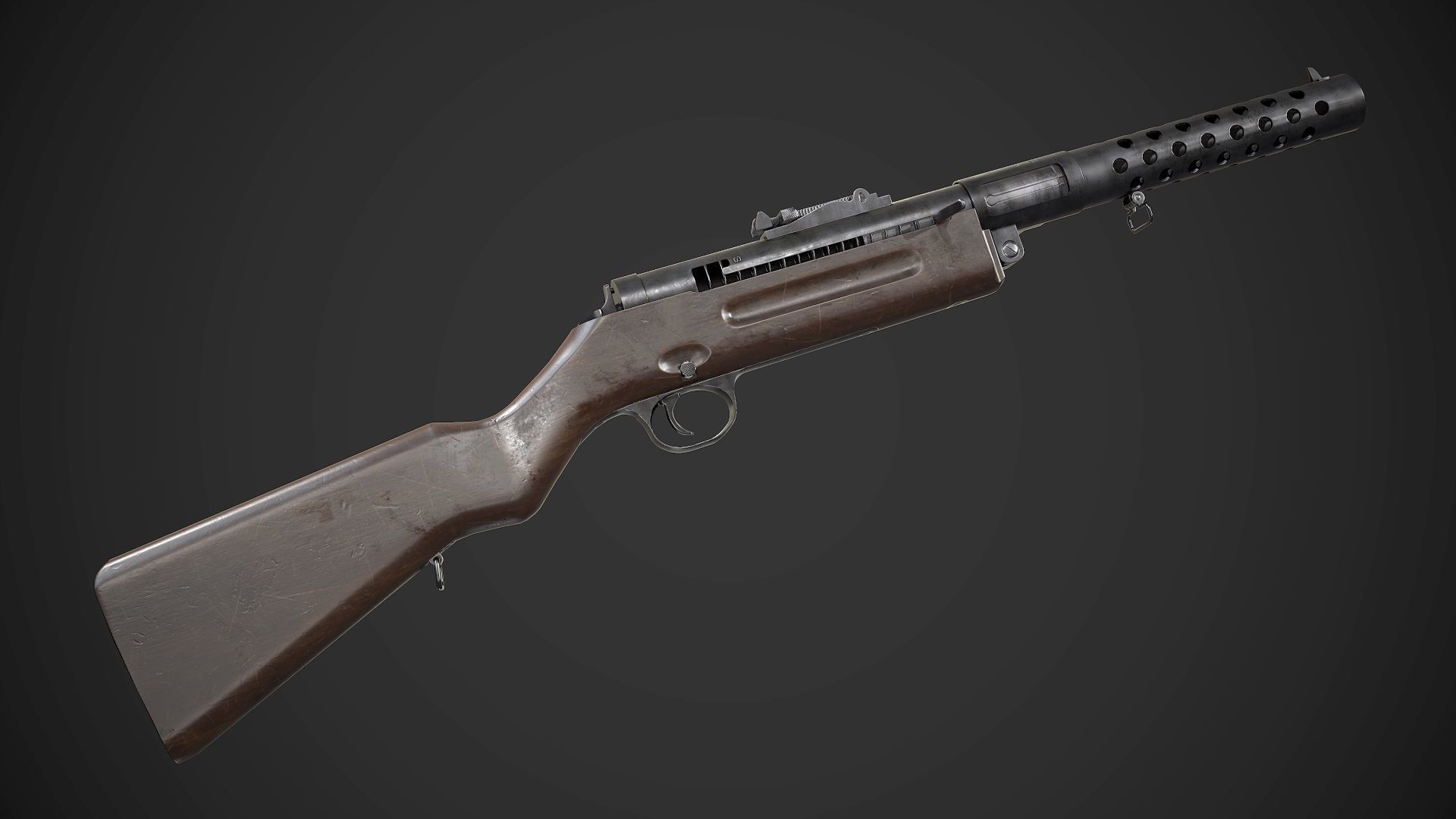 3D model Schmeisser MP-28 Rifle AAA Game Ready Weapon FPS Asset VR / AR ...