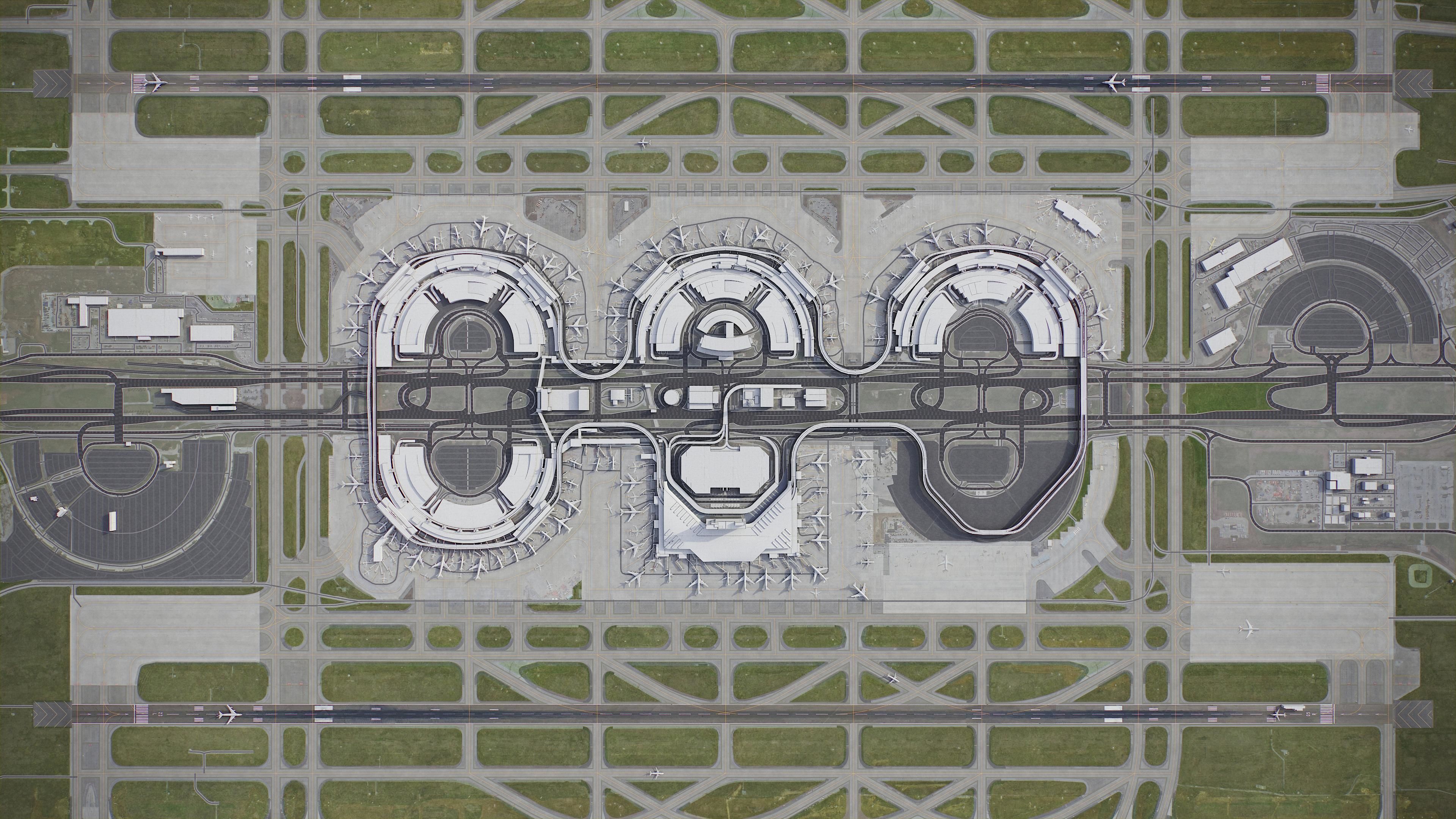 3D model Dallas Fort Worth Airport VR / AR / lowpoly CGTrader