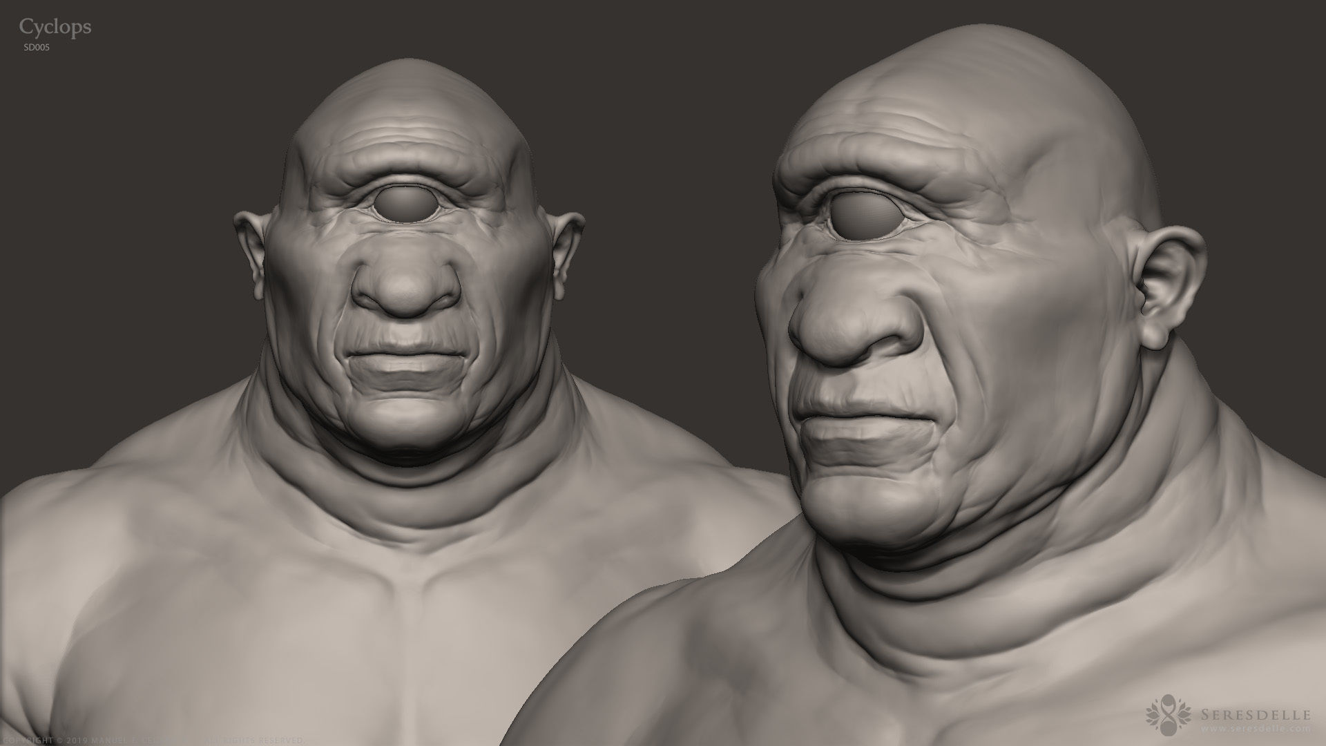 Cyclops - Highpoly Sculpture 3D model | CGTrader