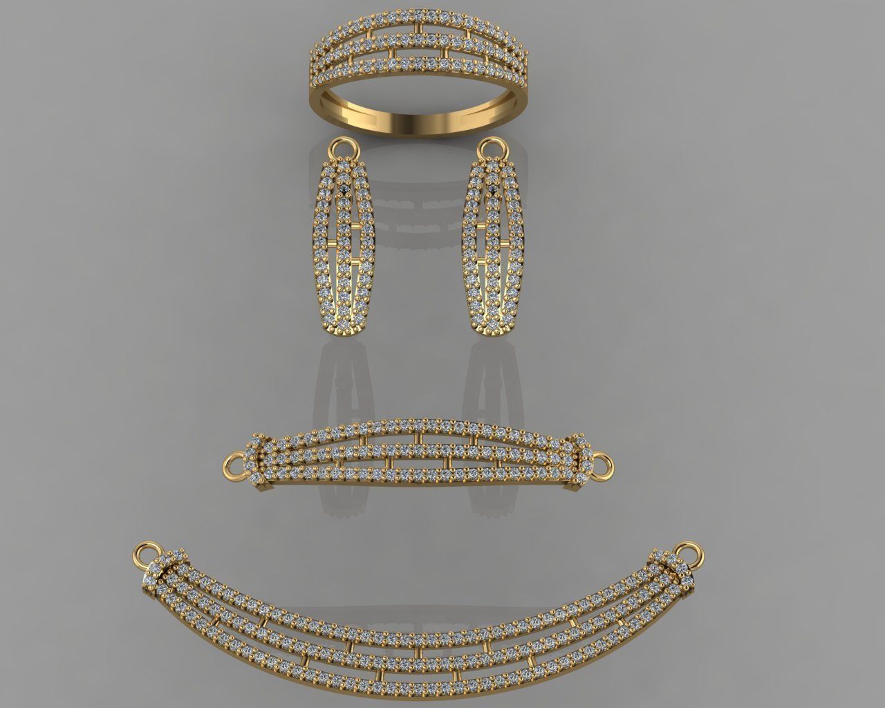 GC GOLD M0016- Diamond set Small Set 3D print model
