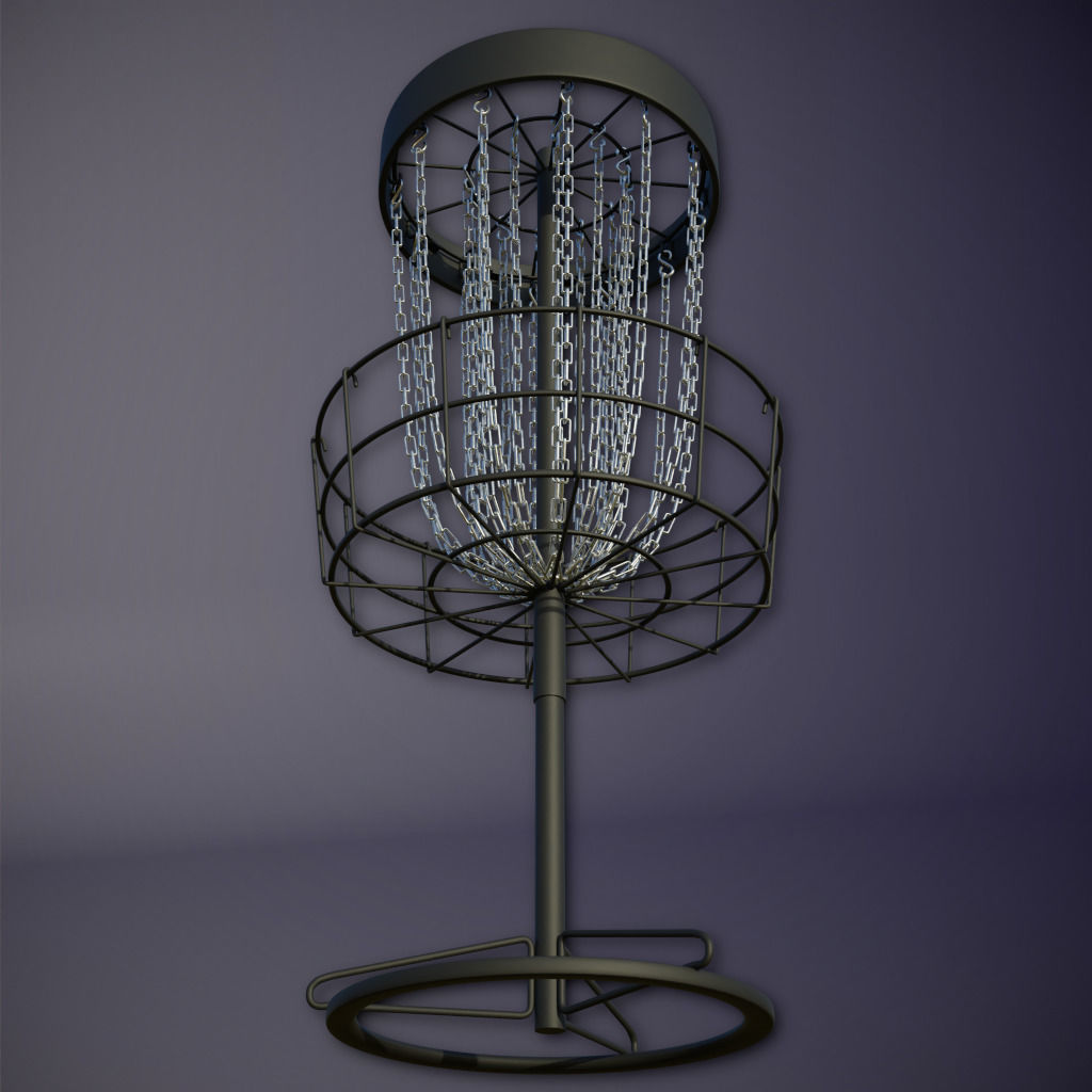 Frisbee Golf Goal Basket 3D model CGTrader