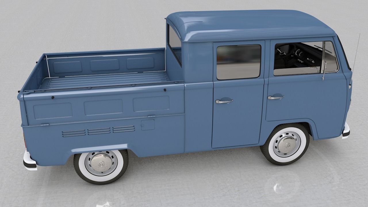 GREENLIGHT 41020 E 1974 VOLKSWAGEN T2 DOUBLE CAB PICKUP with CANOPY CHEVRON 1/64 GREENLIGHT 41020 E 1974 VOLKSWAGEN T2 DOUBLE CAB PICKUP with CANOPY CHEVRON 1/64