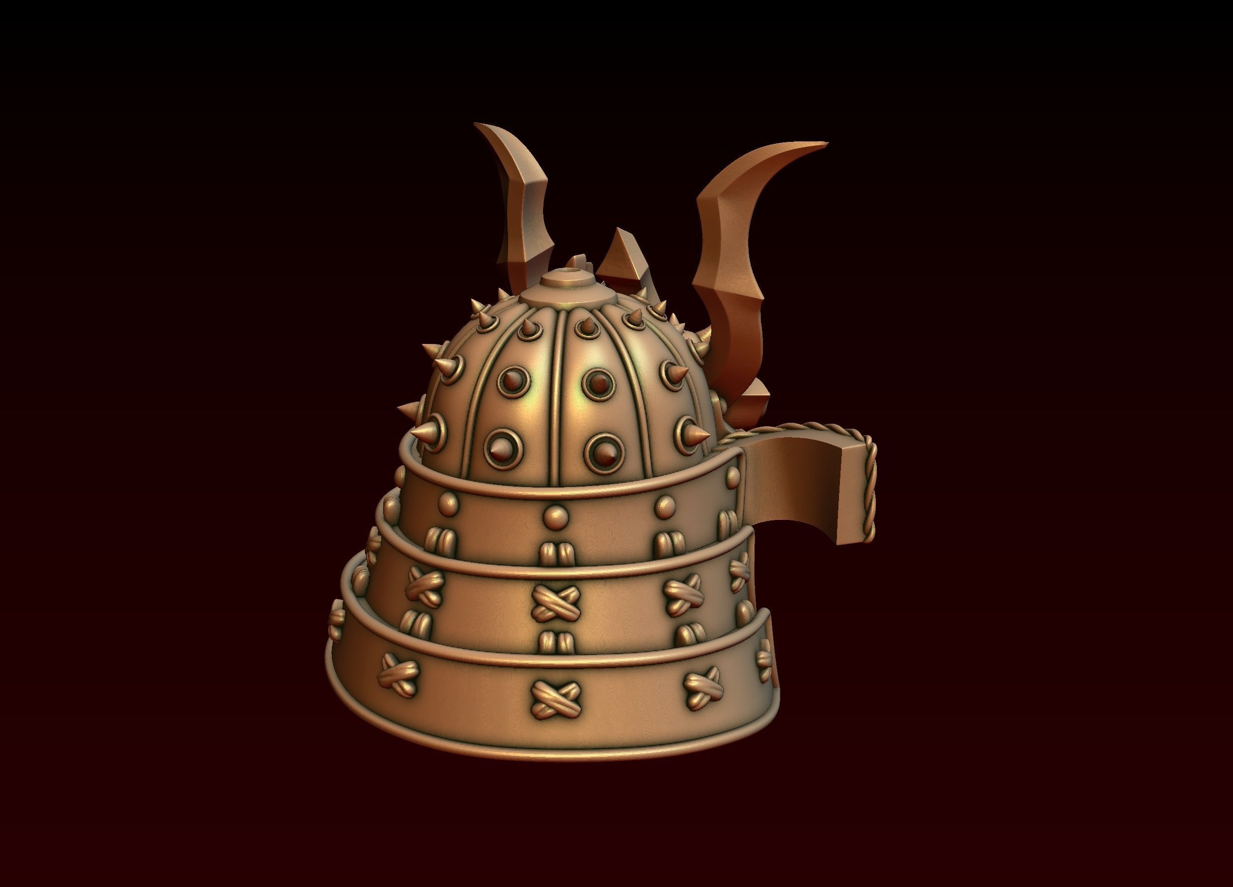 Samurai helmet 3D model 3D printable | CGTrader