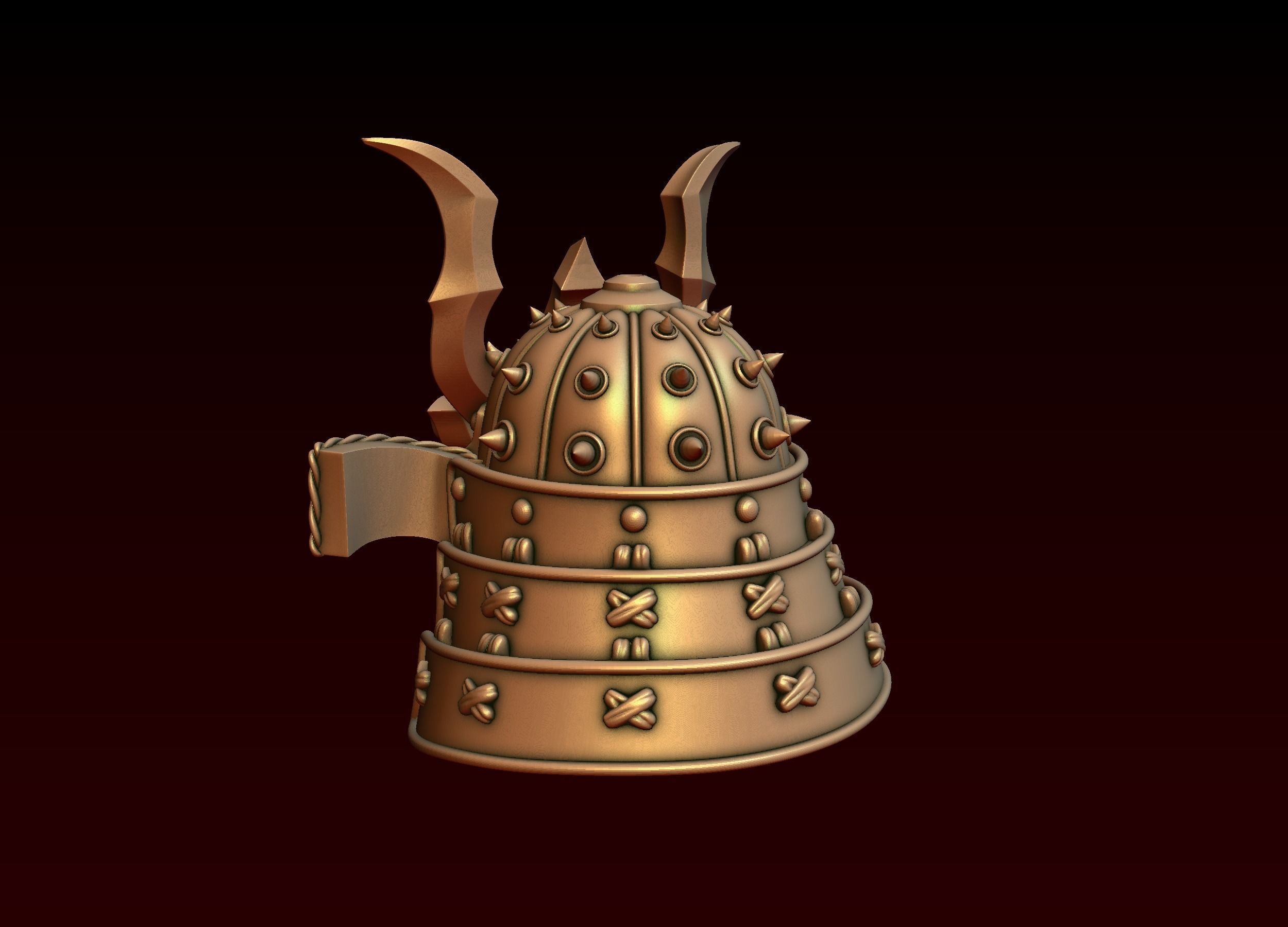 Samurai helmet 3D model 3D printable | CGTrader
