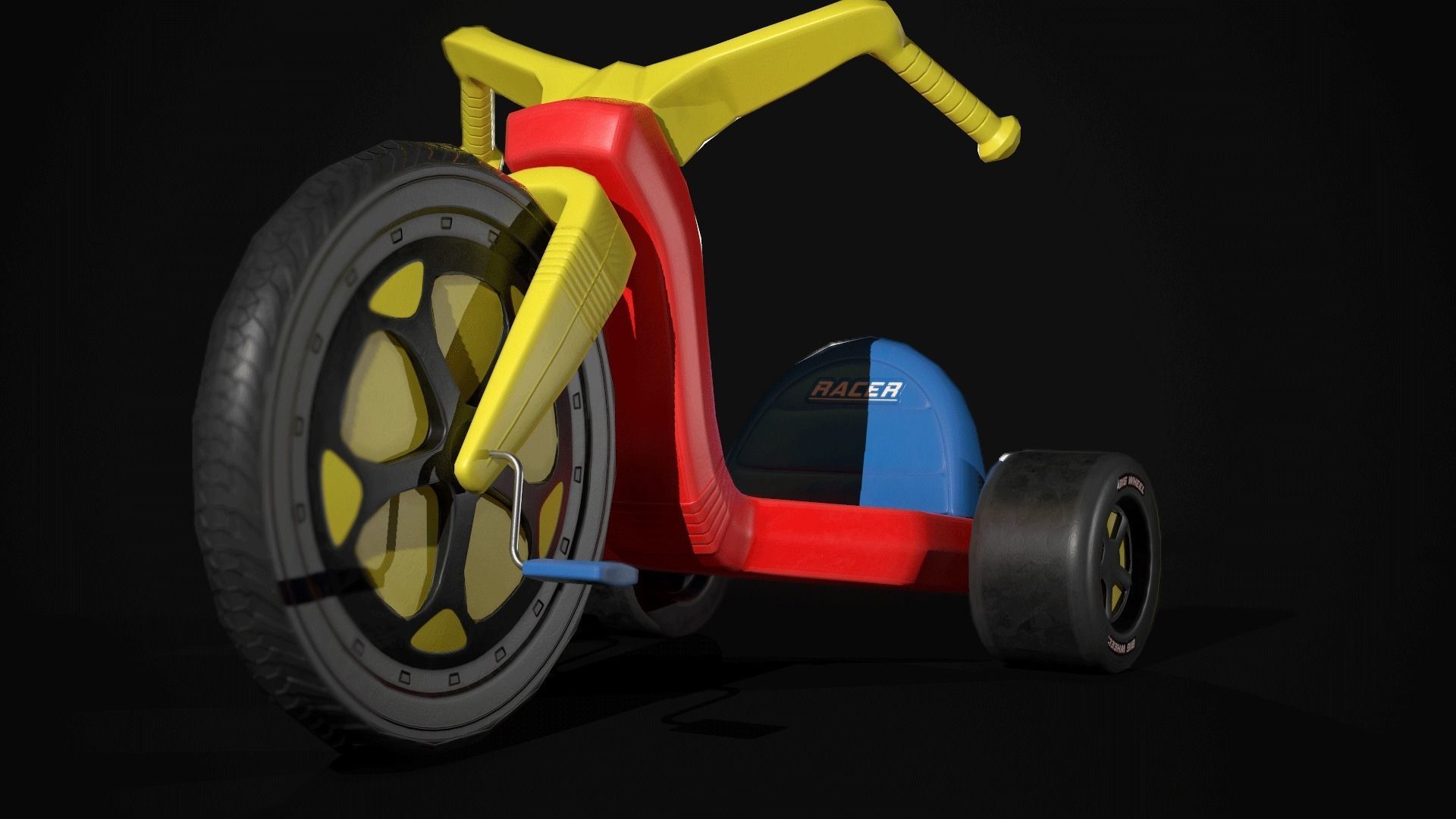 3D model Big wheel Tricycle CGTrader
