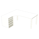 White desk Free 3D model