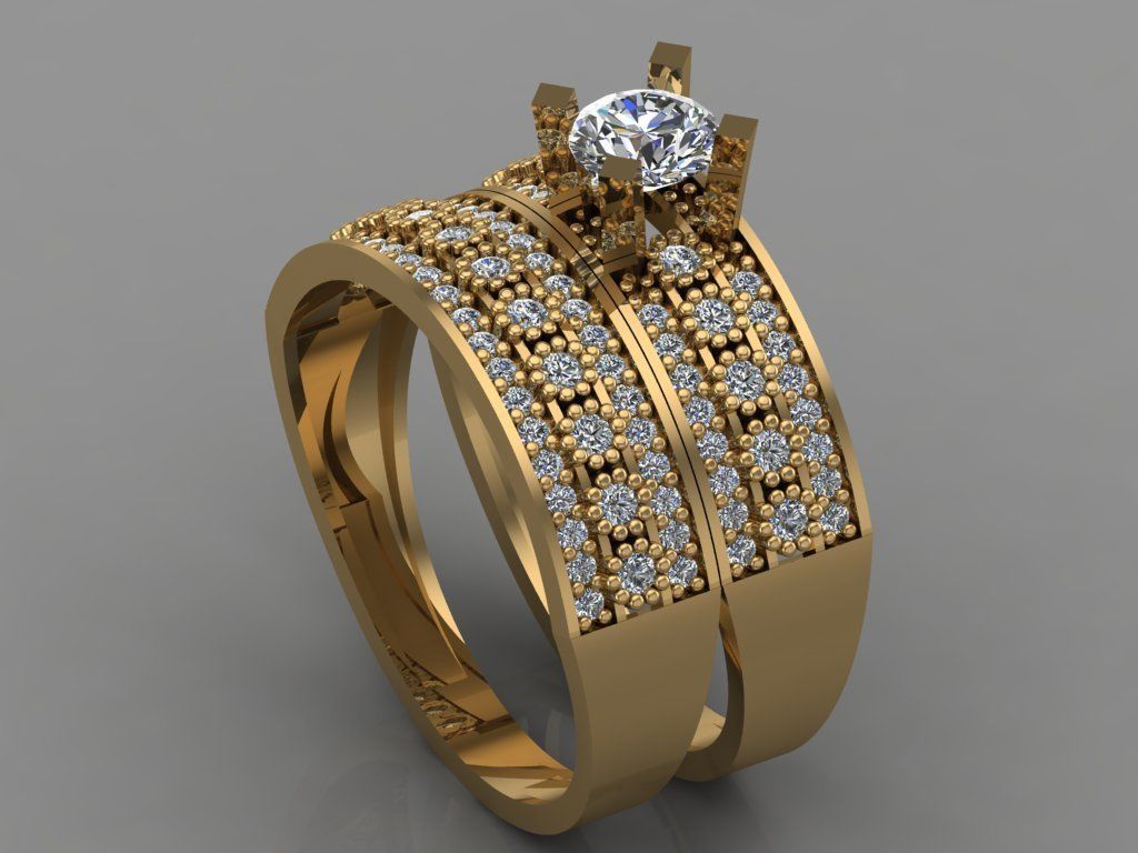 GC GOLD T030- Diamond ring 3D print model