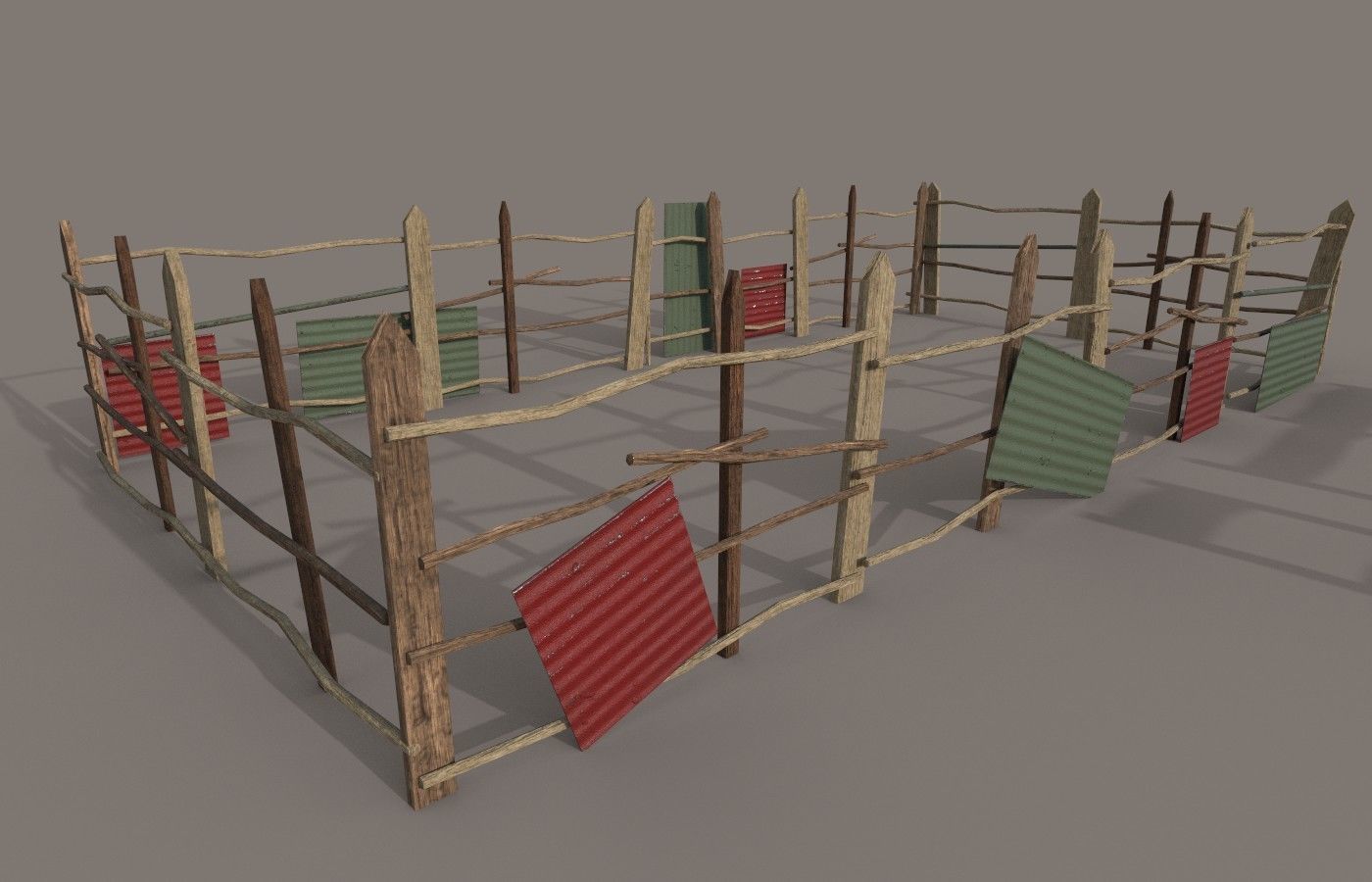 different Wooden fence PBR