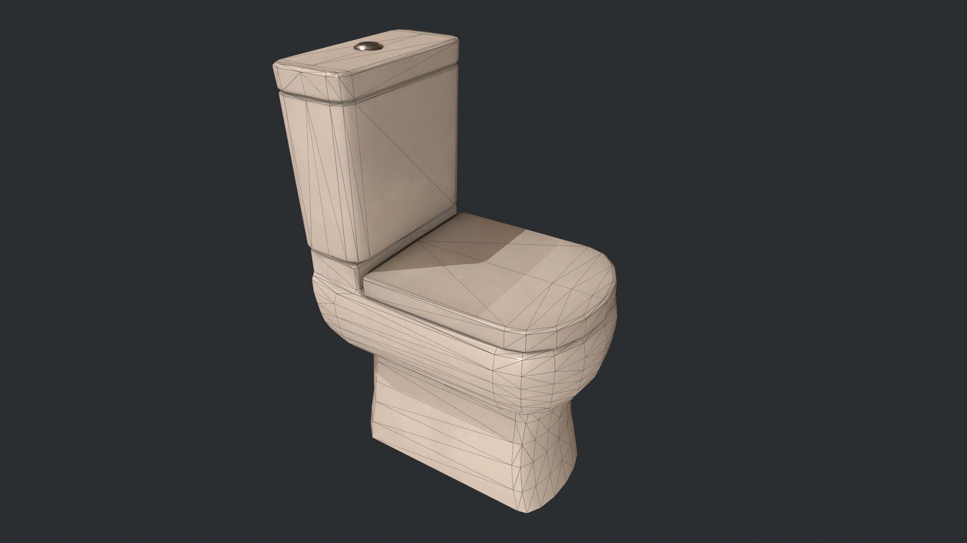 3D model Toilet - Low Poly Toilet - White Toilet VR / AR / low-poly ...