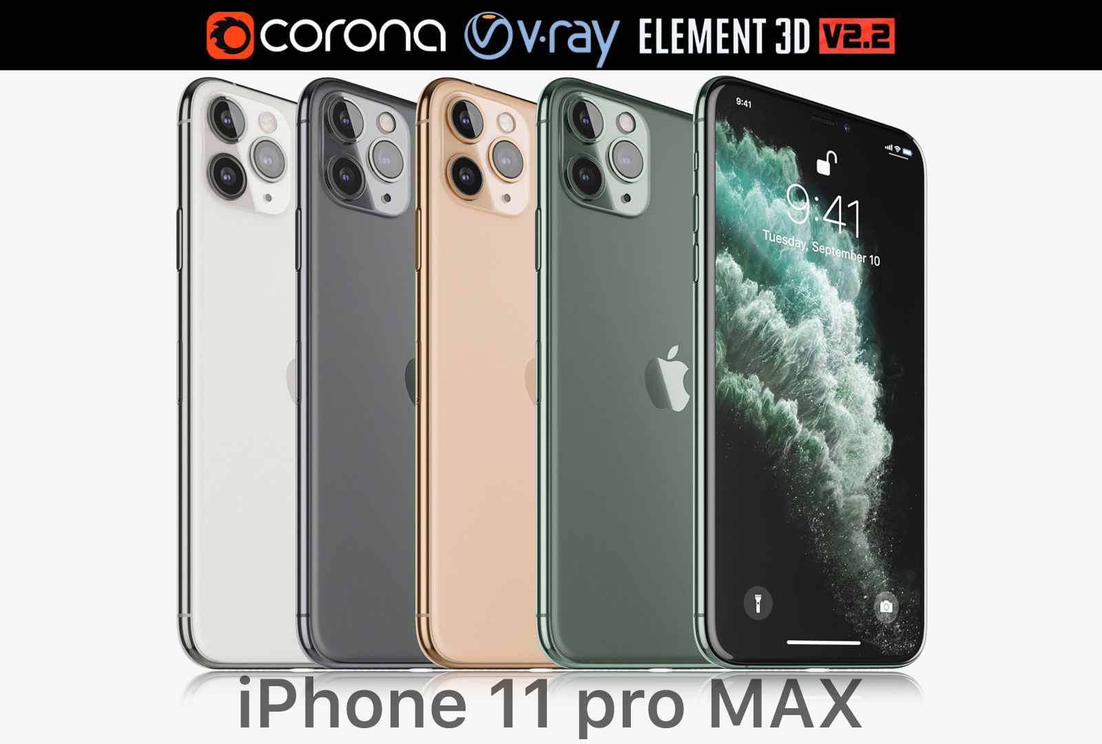 Apple IPhone 11 Pro Max All Colors 3D Model CGTrader Apple IPhone 11 Pro Max All Colors 3D Model CGTrader