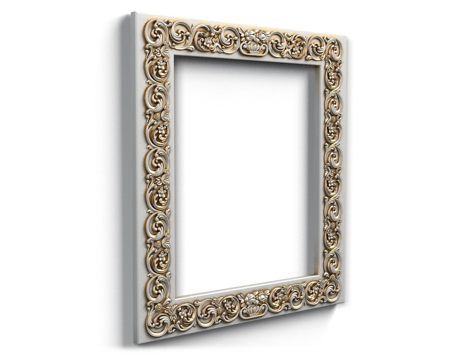 Frame0003 ornate frame 3D model CGTrader