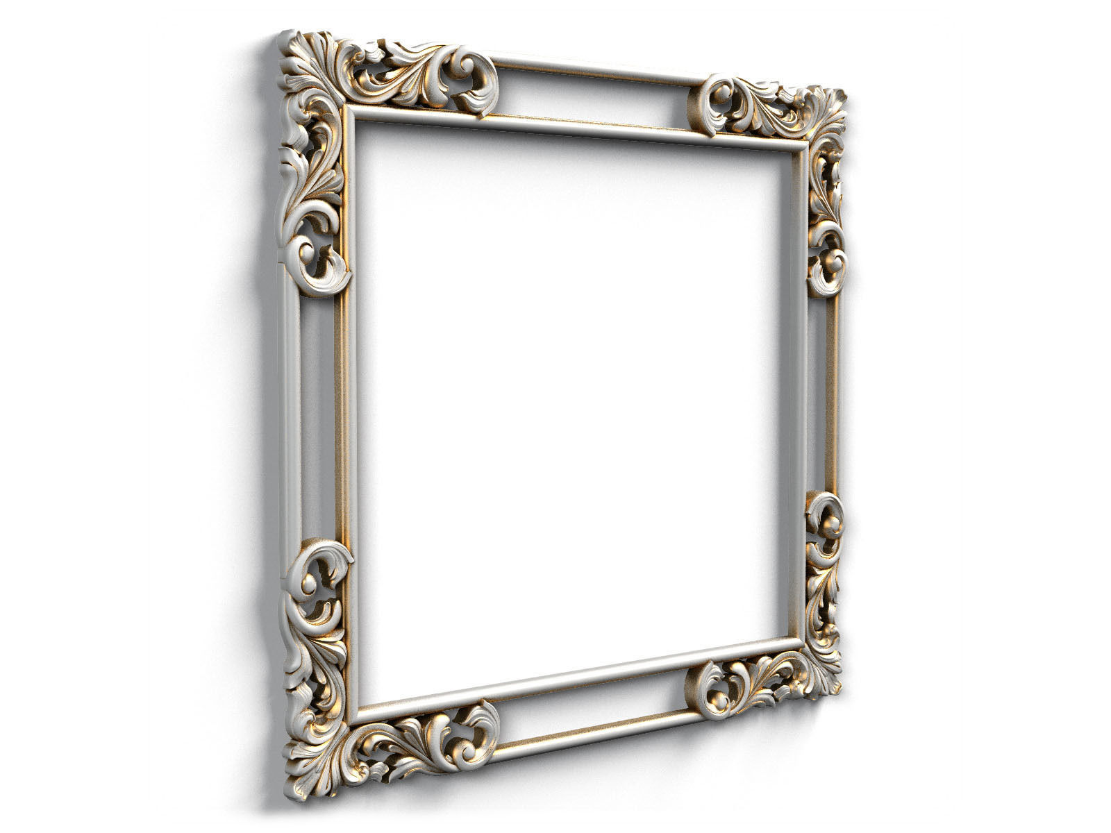 Frame0040 ornate frame 3D model CGTrader