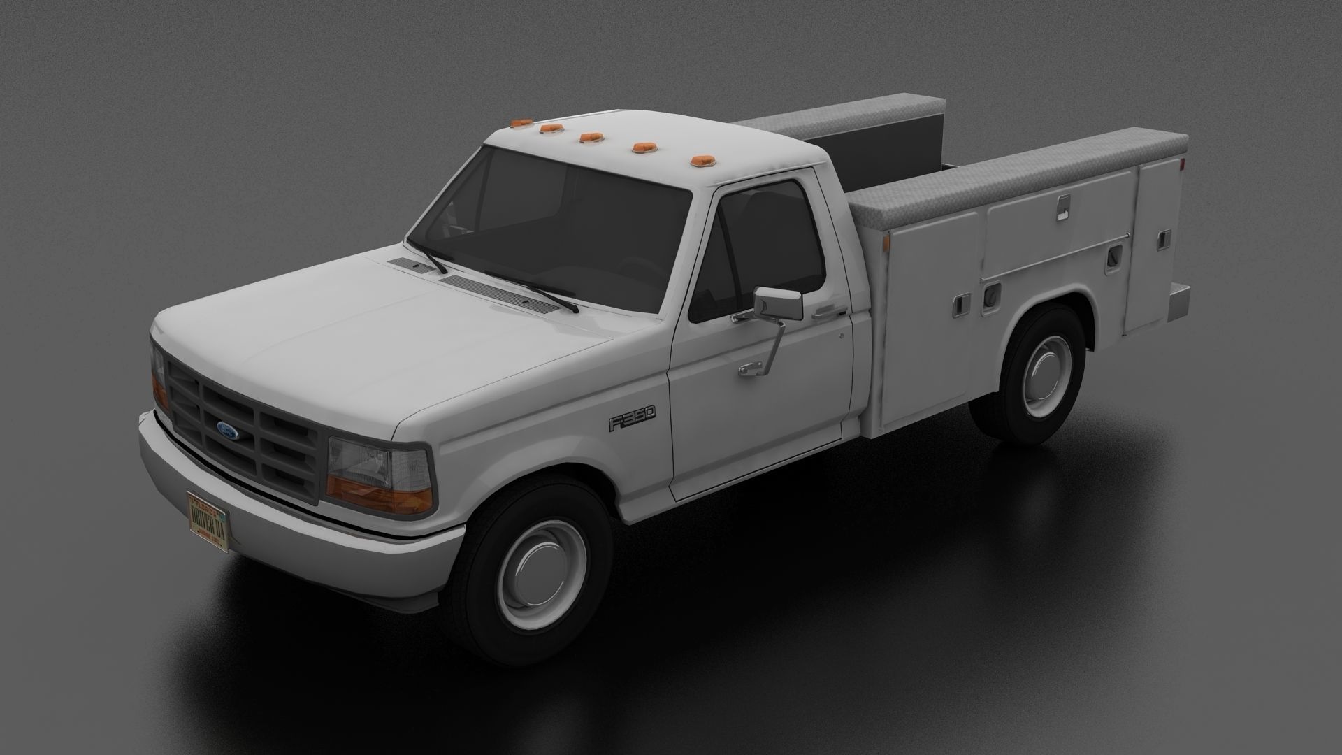 F350 1992 Service Utility Truck 3D model CGTrader
