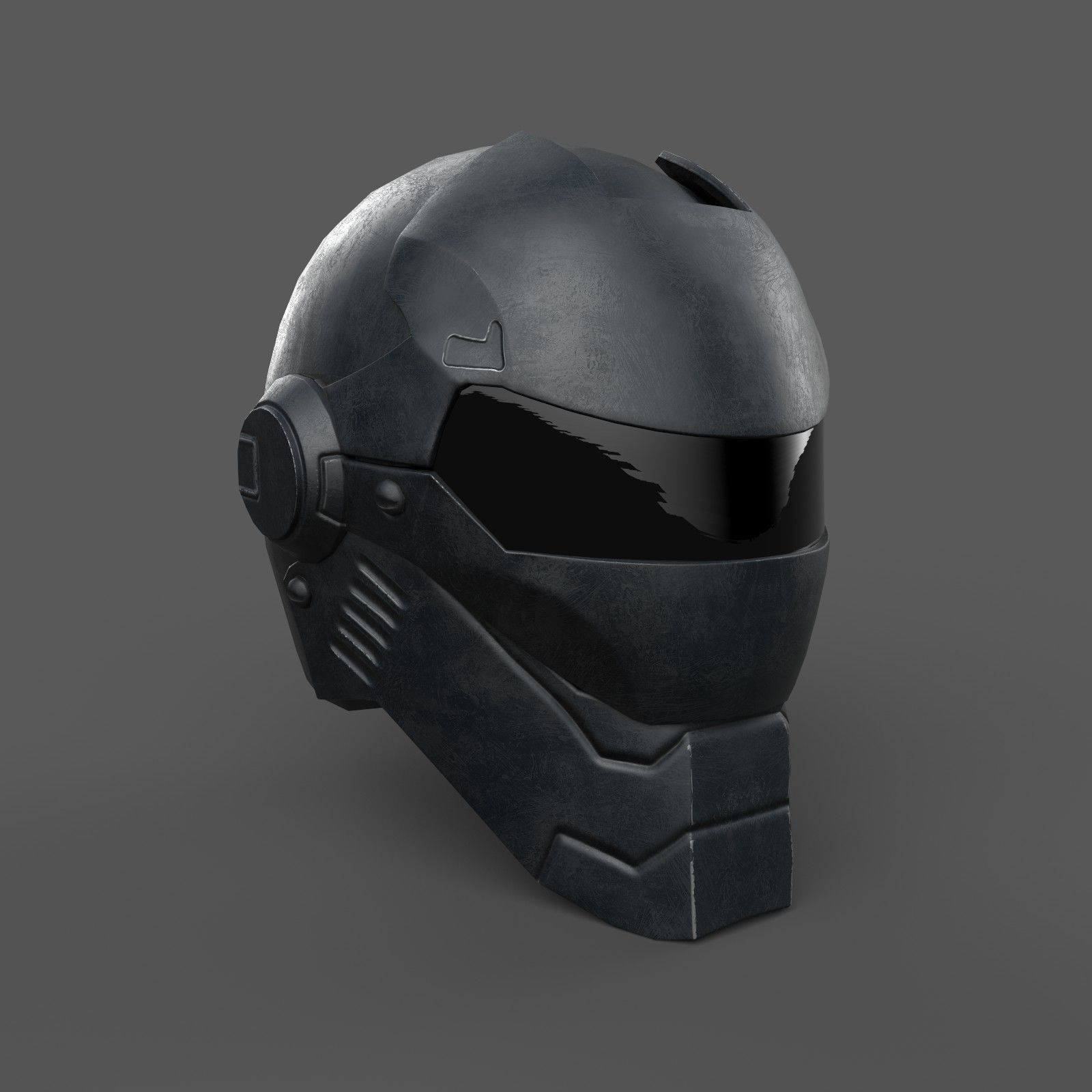 Helmet scifi military combat Low-poly 3D model