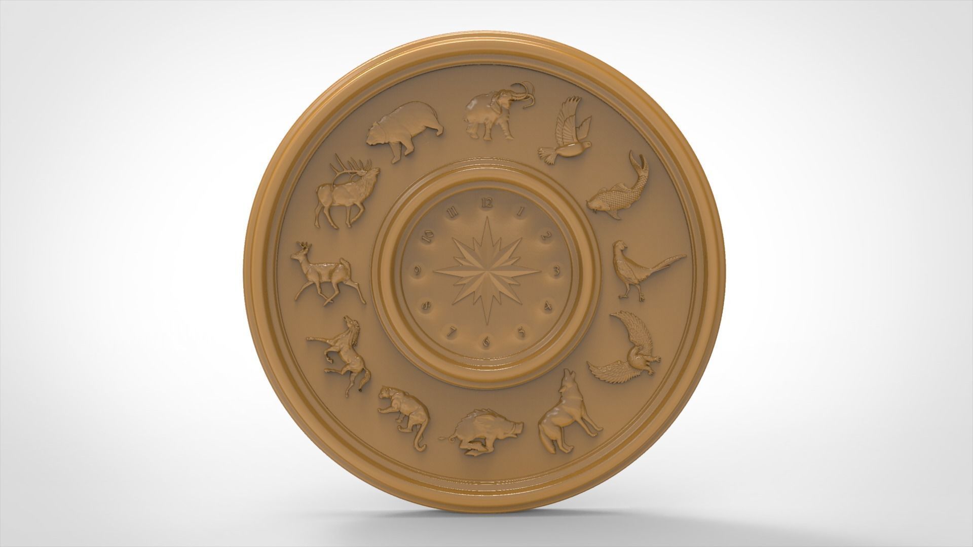 Wall clock 3d stl models for artcam and aspire 3D model