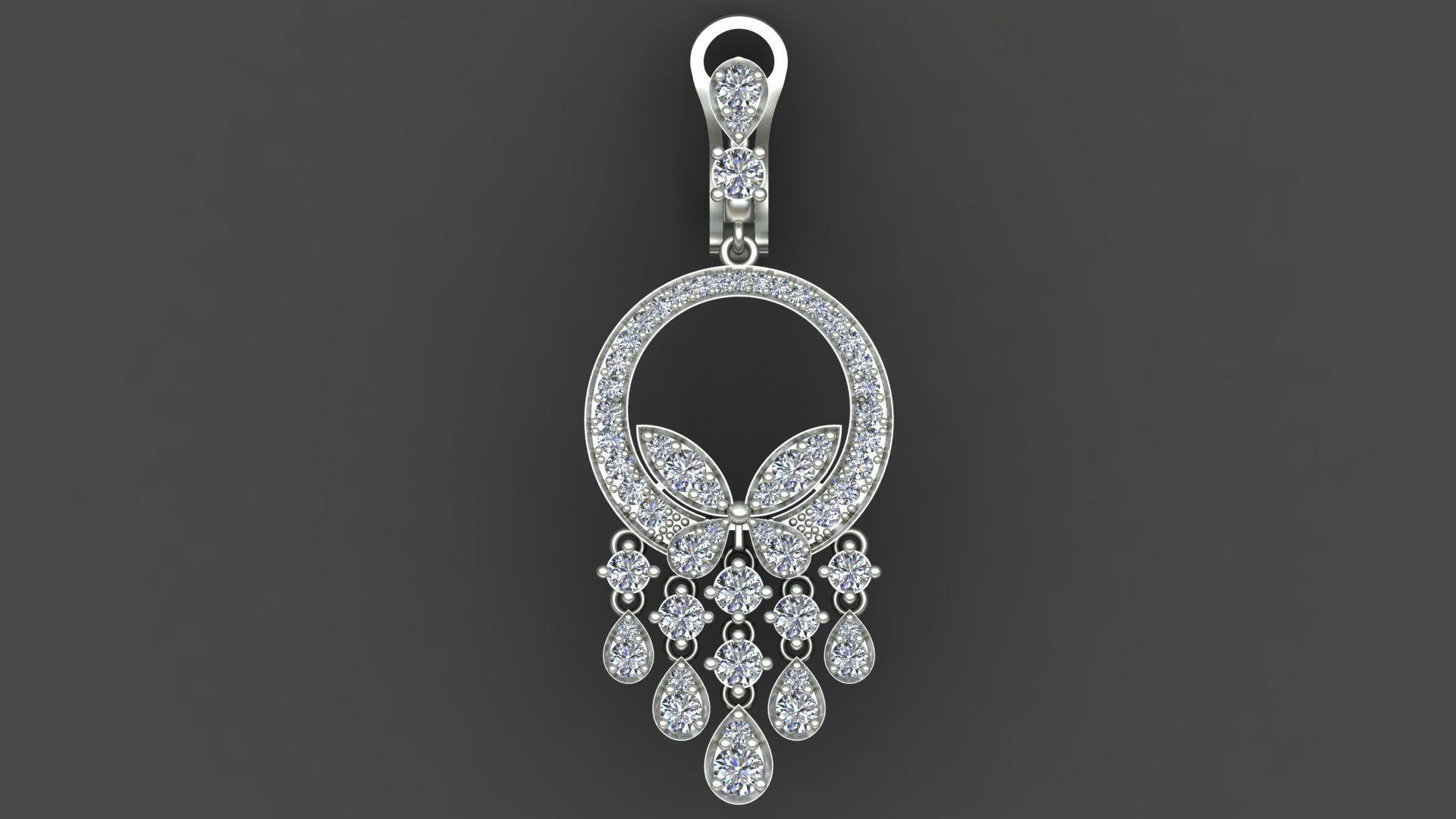 Graff Butterfly Diamond Gold Earring