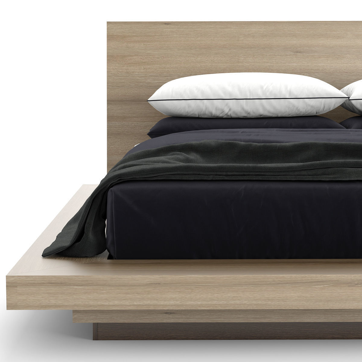 RH Modern White Hall Platform bed 3D model CGTrader