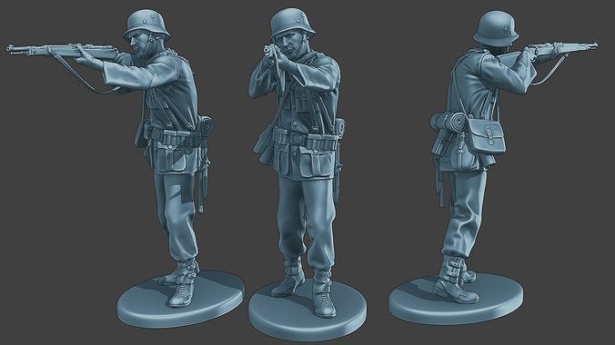 German soldier ww2 Shoot Stand G1 3D print model