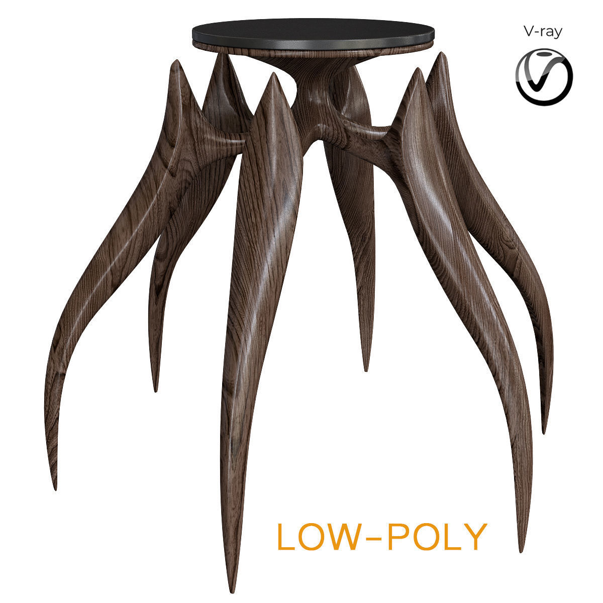 Spider Side table coffe table 3d model Low-poly  3D model