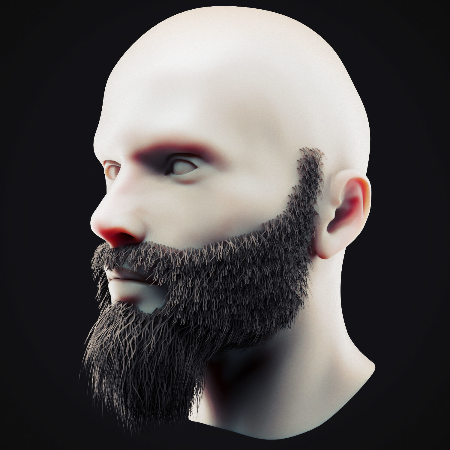Beard Low Poly 13 Low-poly  3D model