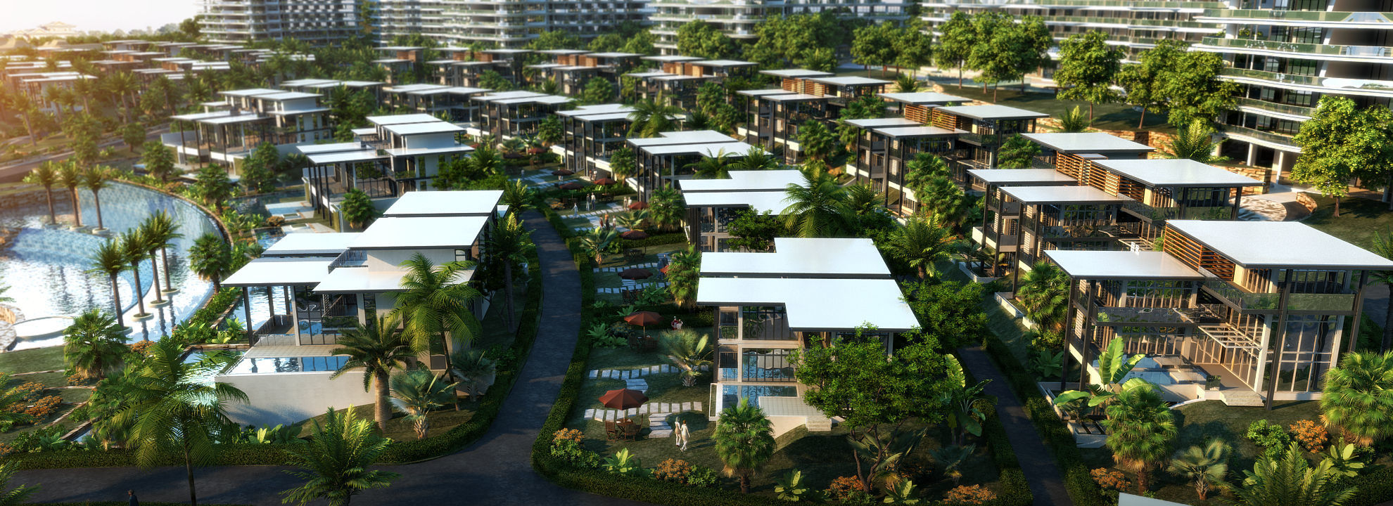 Urban Fashion Villa Community 01 3D model MAX